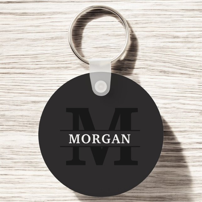Personalized Elegant Monogram and Name Keychain (Creator Uploaded)