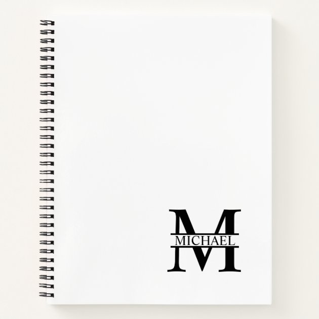 Personalized Elegant Monogram And Name Notebook | Zazzle