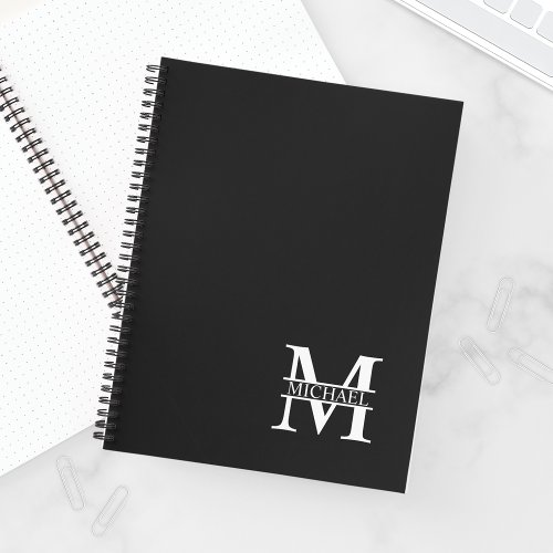 Personalized Elegant Monogram and Name Notebook