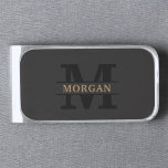 Personalized Elegant Monogram and Name Silver Finish Money Clip<br><div class="desc">Add a touch of elegance to your daily essentials with this personalized monogram and name product. Featuring a refined design and customizable details, it combines sophistication and functionality. Whether for personal use or as a thoughtful gift, this item showcases a stylish monogram and your chosen name, making it uniquely yours....</div>