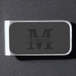 Personalized Elegant Monogram and Name Silver Finish Money Clip<br><div class="desc">Add a touch of elegance to your daily essentials with this personalized monogram and name product. Featuring a refined design and customizable details, it combines sophistication and functionality. Whether for personal use or as a thoughtful gift, this item showcases a stylish monogram and your chosen name, making it uniquely yours....</div>