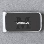 Personalized Elegant Monogram and Name Silver Finish Money Clip<br><div class="desc">Add a touch of elegance to your daily essentials with this personalized monogram and name product. Featuring a refined design and customizable details, it combines sophistication and functionality. Whether for personal use or as a thoughtful gift, this item showcases a stylish monogram and your chosen name, making it uniquely yours....</div>