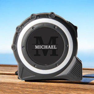 Personalized Elegant Monogram and Name Tape Measure