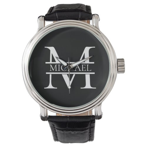 Personalized Elegant Monogram and Name Watch