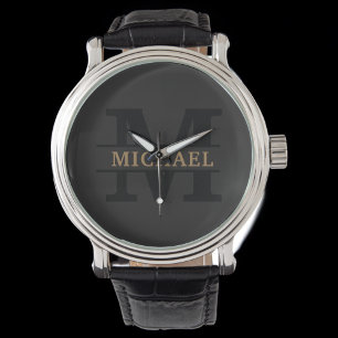 Personalized Elegant Monogram and Name Watch