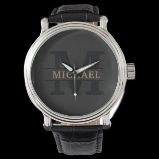 Personalized Elegant Monogram and Name Watch