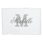 Personalized elegant monogram decor pillowcase