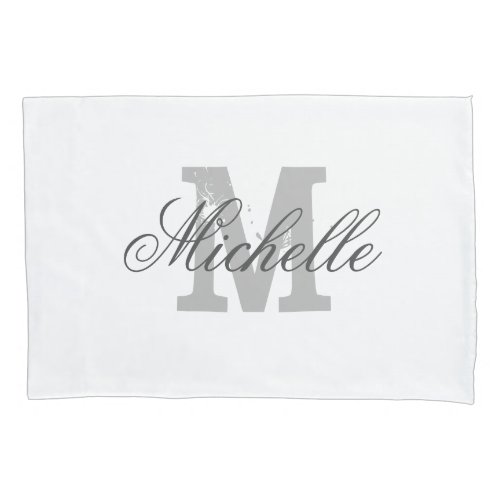 Personalized elegant monogram decor pillowcase