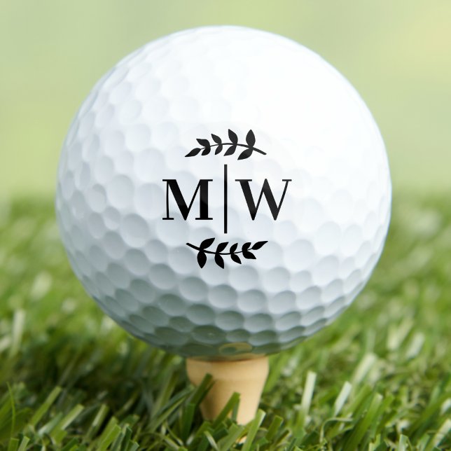 Personalized Elegant Monogram Golf Balls (Personalized Elegant Monogram Golf Balls)
