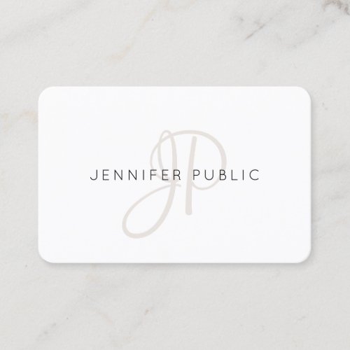 Personalized Elegant Monogram Modern Template Business Card