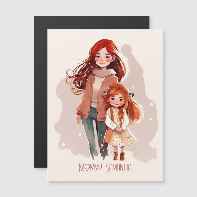 Personalized Elegant Mother and Daughter (Front/Back)