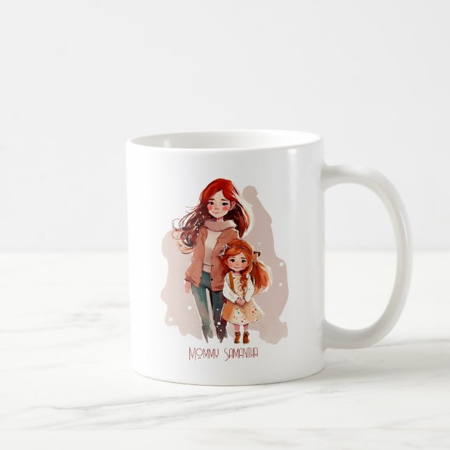 Personalized Elegant Mother and Daughter Coffee Mug (Right)