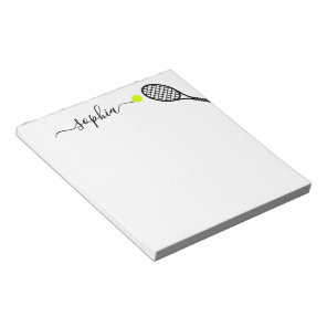 Personalized Elegant Name Modern Tennis Notepad