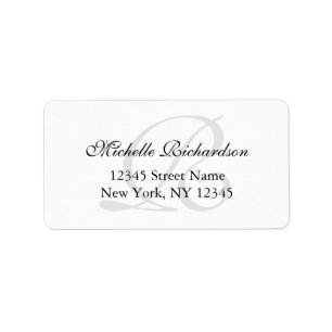 Personalized elegant name monogram address labels