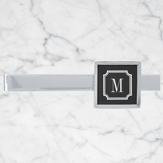 Personalized elegant name monogram tie bar