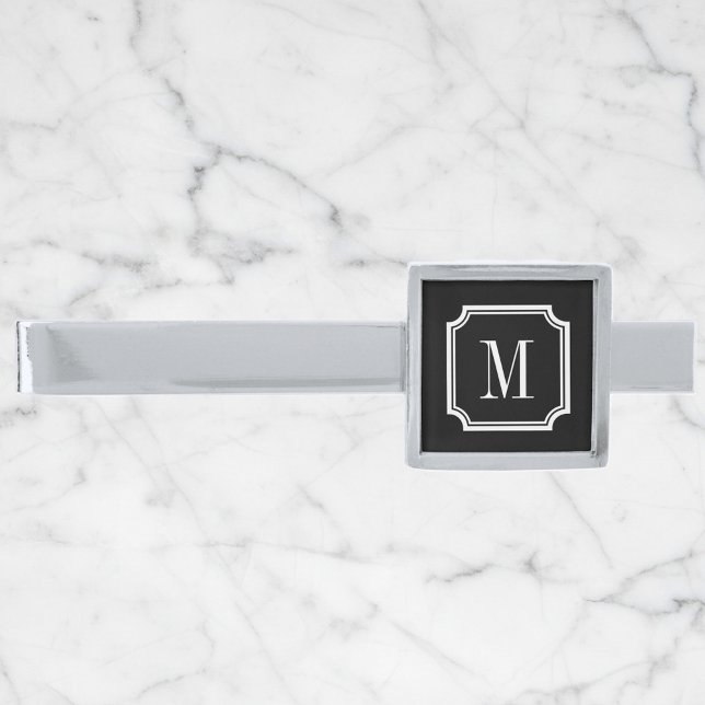 Personalized elegant name monogram tie bar (monogram tie bar)