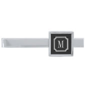 Personalized elegant name monogram tie bar (Front)