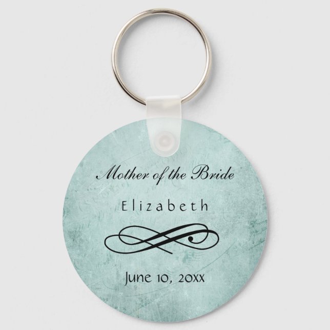 Personalized Elegant Name Wedding Favor Keychain (Front)