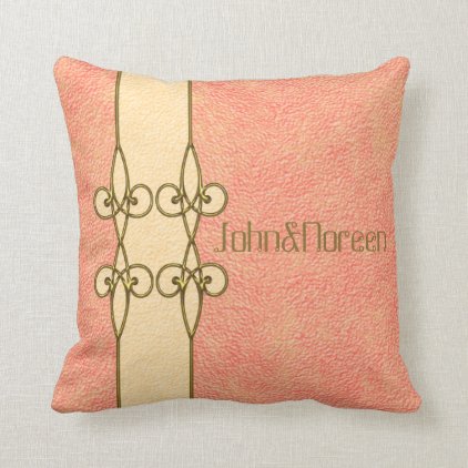 Personalized Elegant Nostalgic Art Deco Vintage Throw Pillow
