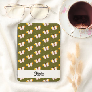 Personalized Elegant Orange Tip Butterfly Pattern Kindle Cover
