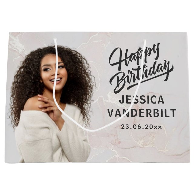 Personalized Elegant Photo Gift Bag (Front)