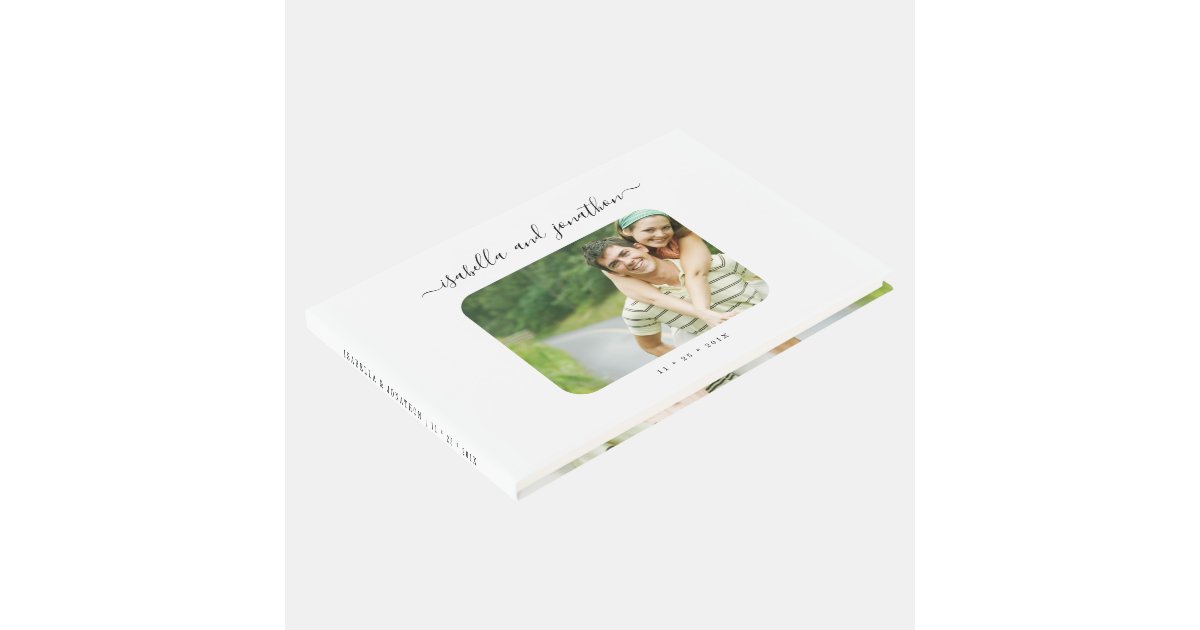 Personalized Elegant Photo Guest Book | Zazzle