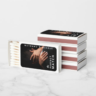 Personalized Elegant Photo Wedding or Engagement Matchboxes