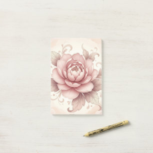 Personalized Elegant Pink Floral Post-it® Notes