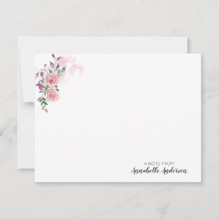 Personalized Stationery Stationary Cards ASF-1608 Stationary Personalized Floral Monogram Stationery Personalized Floral Note Cards