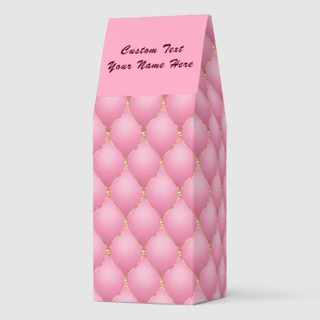 Personalized Elegant Pink Gold Tuft Roasted Coffee (Back)