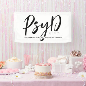 Personalized Elegant PsyD Doctor of Psychology Banner