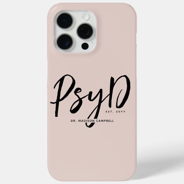 Personalized Elegant PsyD Doctor of Psychology Case-Mate iPhone Case (Back)