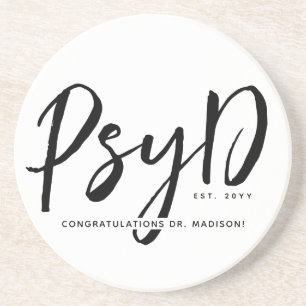 Personalized Elegant PsyD Doctor of Psychology Coaster