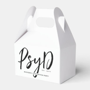 Personalized Elegant PsyD Doctor of Psychology Favor Boxes