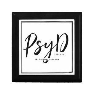 Personalized Elegant PsyD Doctor of Psychology Gift Box