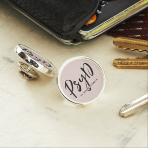 Personalized Elegant PsyD Doctor of Psychology Lapel Pin