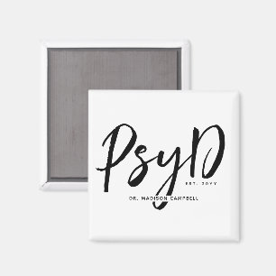 Personalized Elegant PsyD Doctor of Psychology Magnet