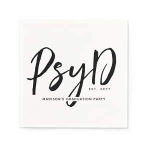 Personalized Elegant PsyD Doctor of Psychology Napkins