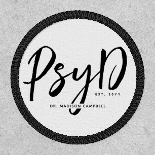 Personalized Elegant PsyD Doctor of Psychology Patch