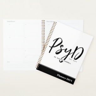 Personalized Elegant PsyD Doctor of Psychology Planner