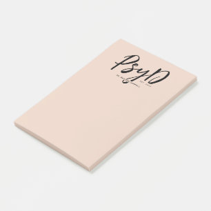 Personalized Elegant PsyD Doctor of Psychology Post-it Notes