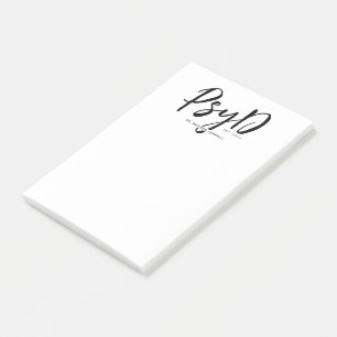 Personalized Elegant PsyD Doctor of Psychology Post-it Notes