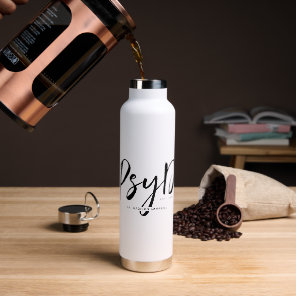 Personalized Elegant PsyD Doctor of Psychology Water Bottle