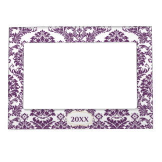 Personalized Elegant Purple Damask Frame