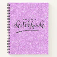 Personalized Elegant Pink Sketchbook Notebook, Zazzle