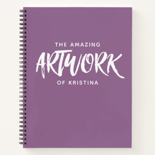 Personalized Elegant Purple Sketchbook Notebook