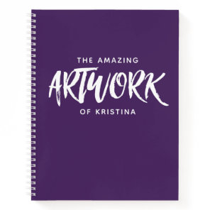 Personalized Elegant Purple Sketchbook Notebook