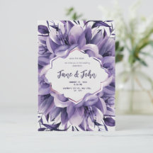 [Personalized] Elegant Purple Wedding Invitation