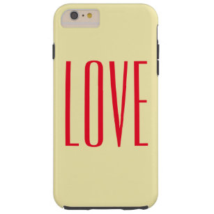 Personalized Elegant Red Love Tough iPhone 6 Plus Case
