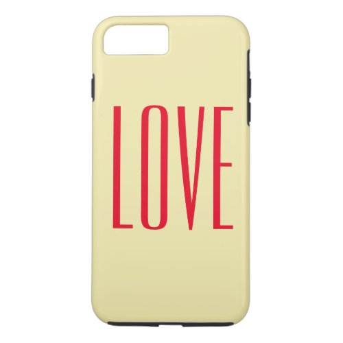 Personalized Elegant Red Love iPhone 8 Plus7 Plus Case